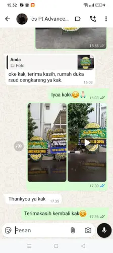 Testimonial Papan Bunga Pernikahan pasirgadung