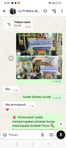 Testimonial Papan Bunga pasirgadung