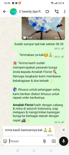 Testimonial Standing Flower pasirgadung